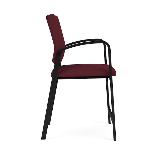 Newport Hip Chair Metal Frame, Black, OH Wine Upholstery